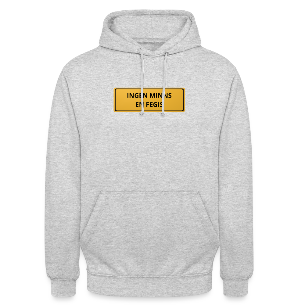 Ingen minns en fegis Hoodie Unisex - ljusgråmelerad