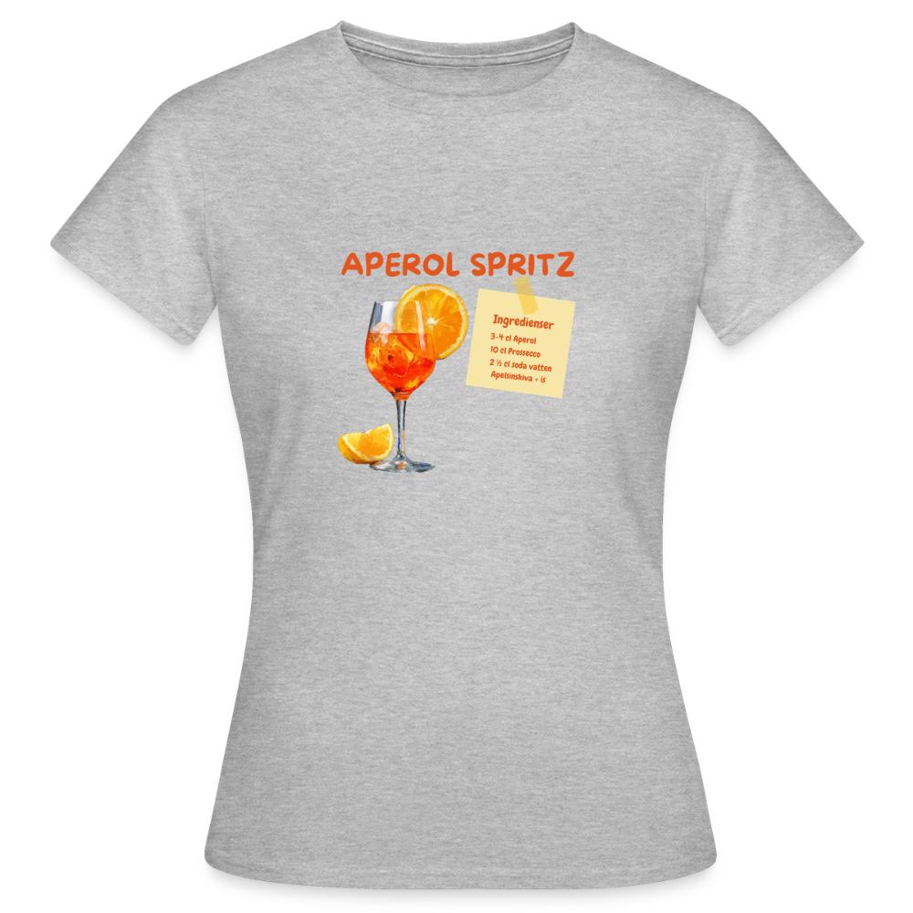 Aperol spritz T-shirt Dam - gråmelerad