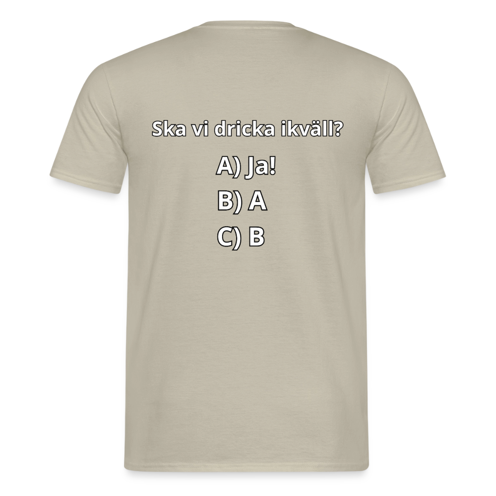 Ska vi dricka ikväll? T-shirt Herr - sandbeige