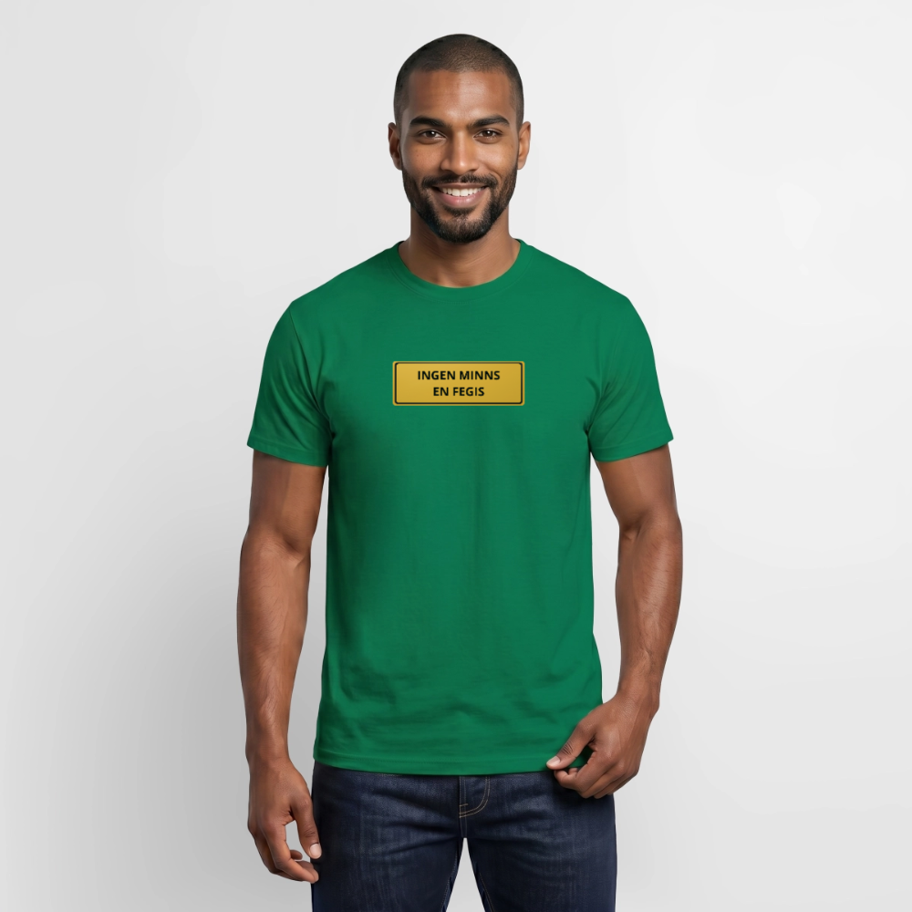 Ingen minns en fegis T-shirt herr - kellygrön