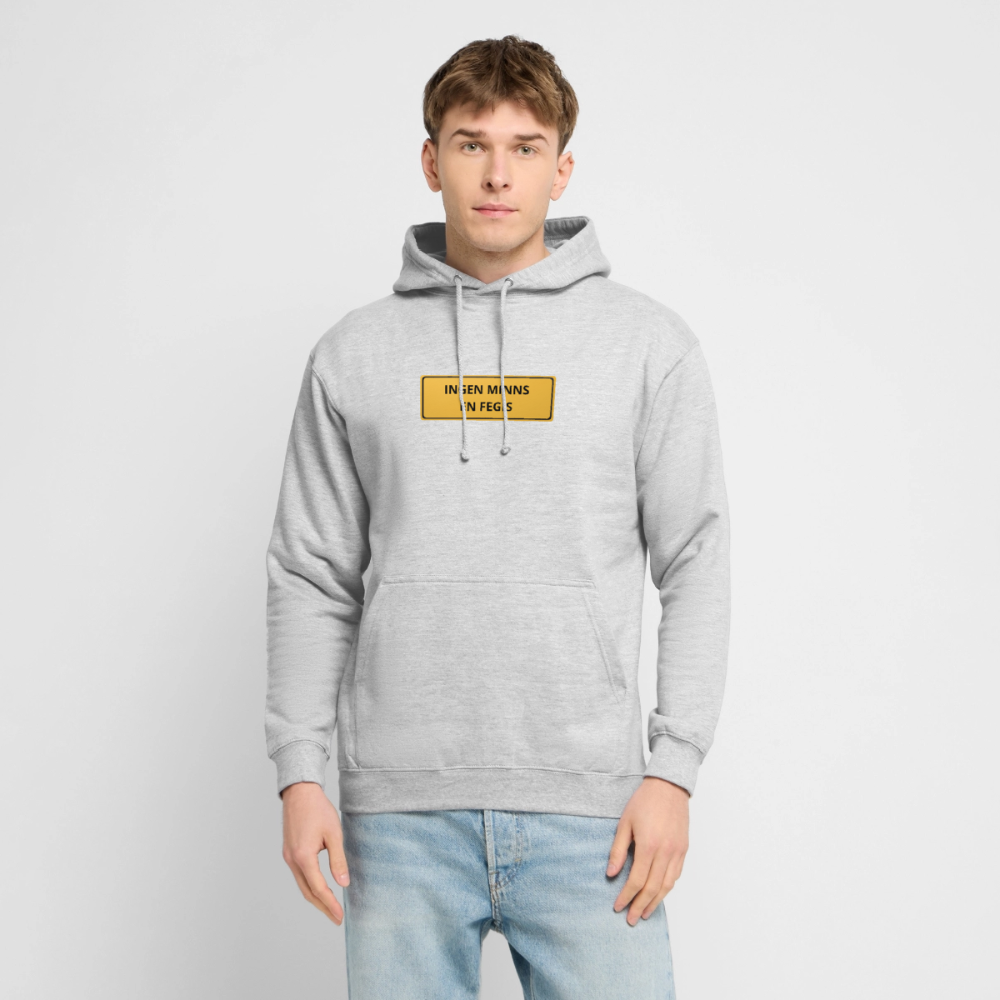Ingen minns en fegis Hoodie Unisex - ljusgråmelerad
