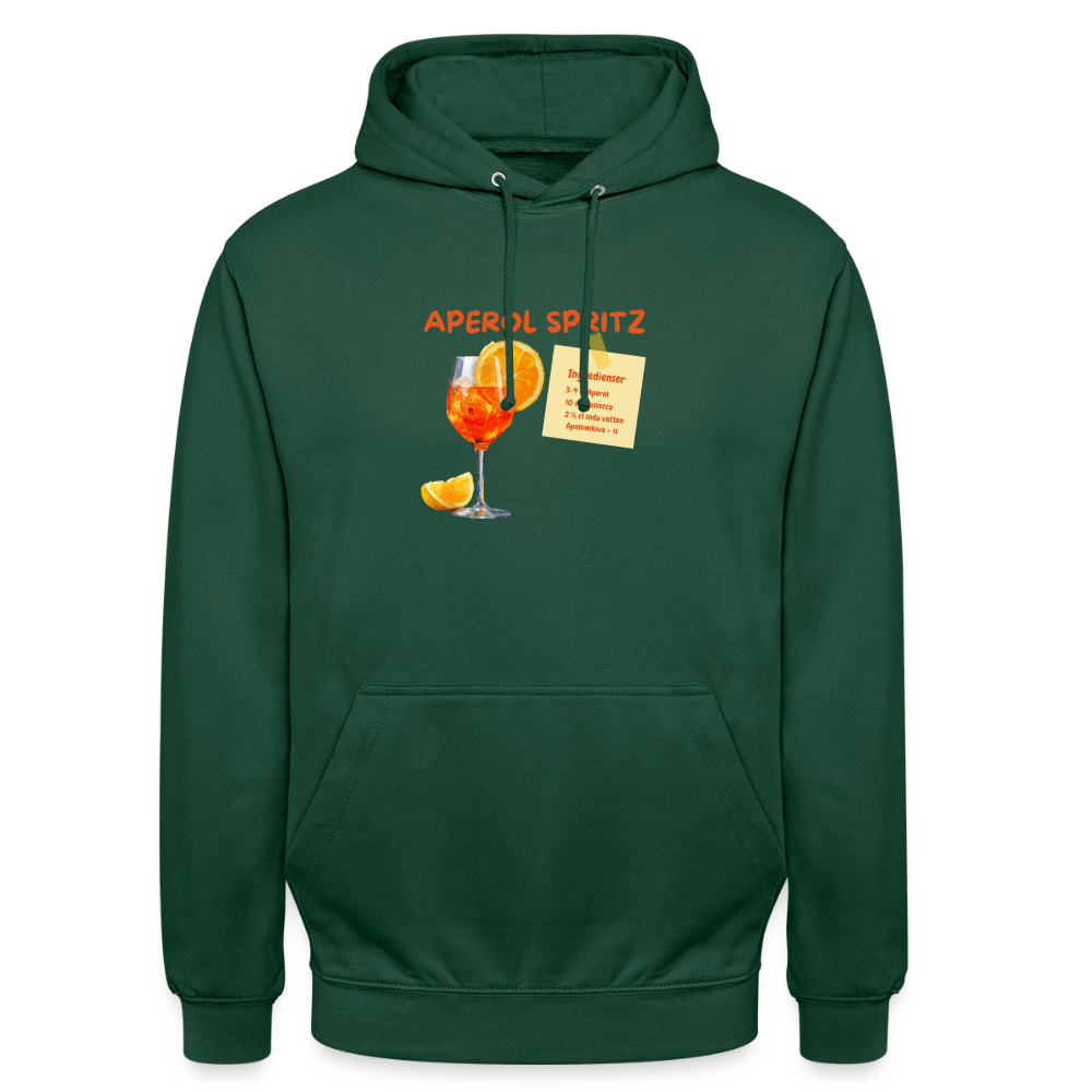 Aperol spritz Hoodie Unisex - buteljgrön