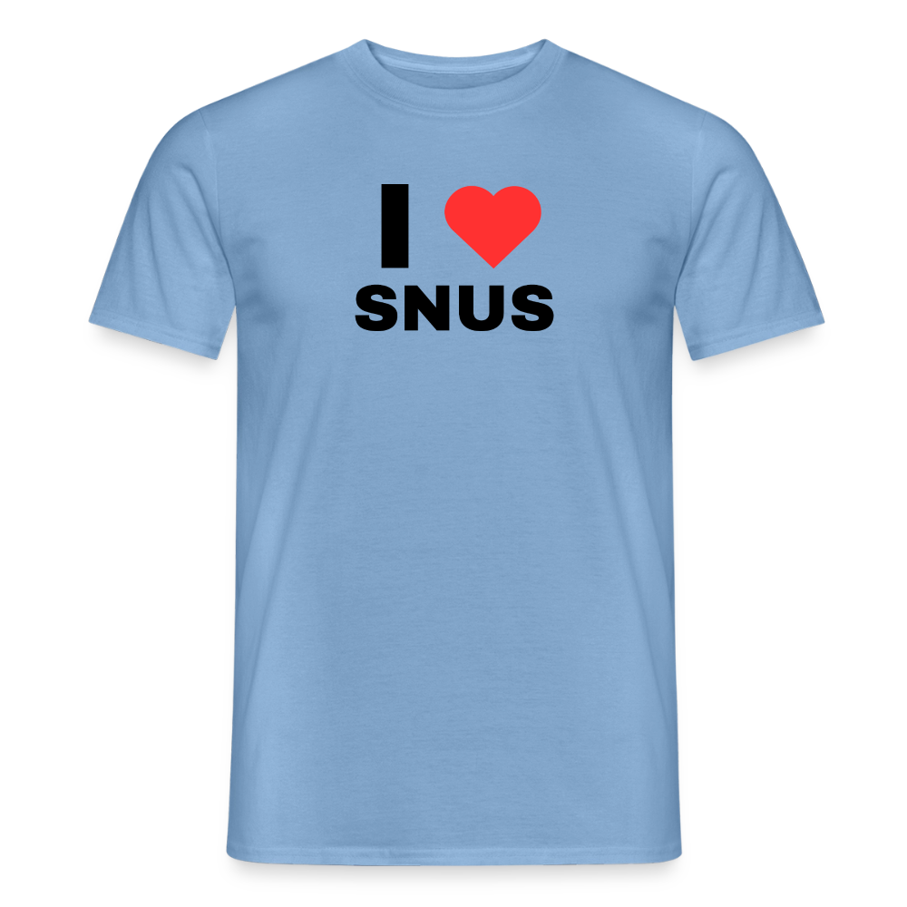 I love snus T-shirt herr - carolina blue