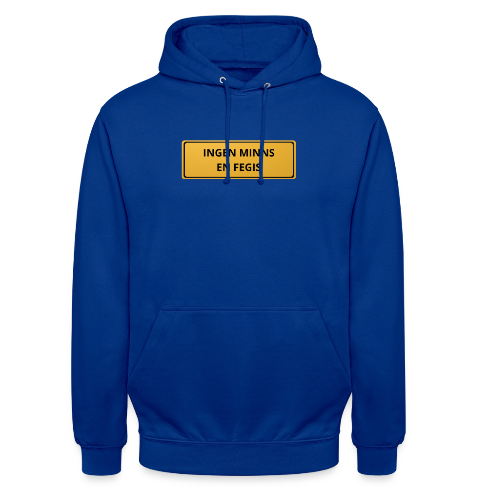 Ingen minns en fegis Hoodie Unisex - kungsblå