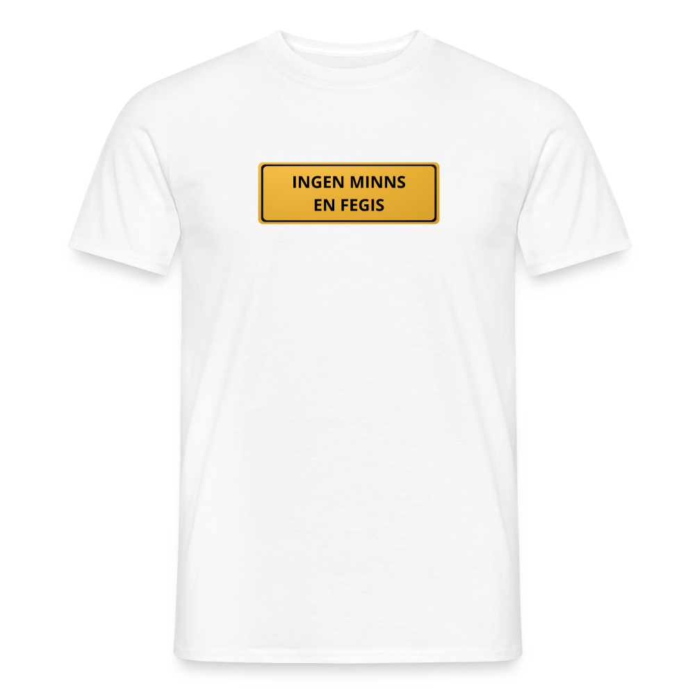 Ingen minns en fegis T-shirt herr - vit