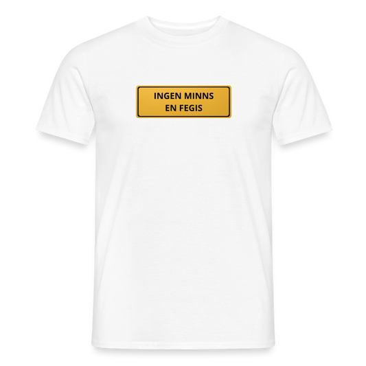 Ingen minns en fegis T-shirt herr - vit