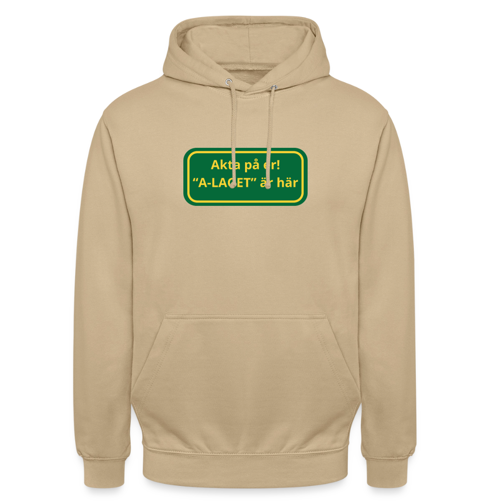 Akta på er A-laget är här Hoodie unisex - beige