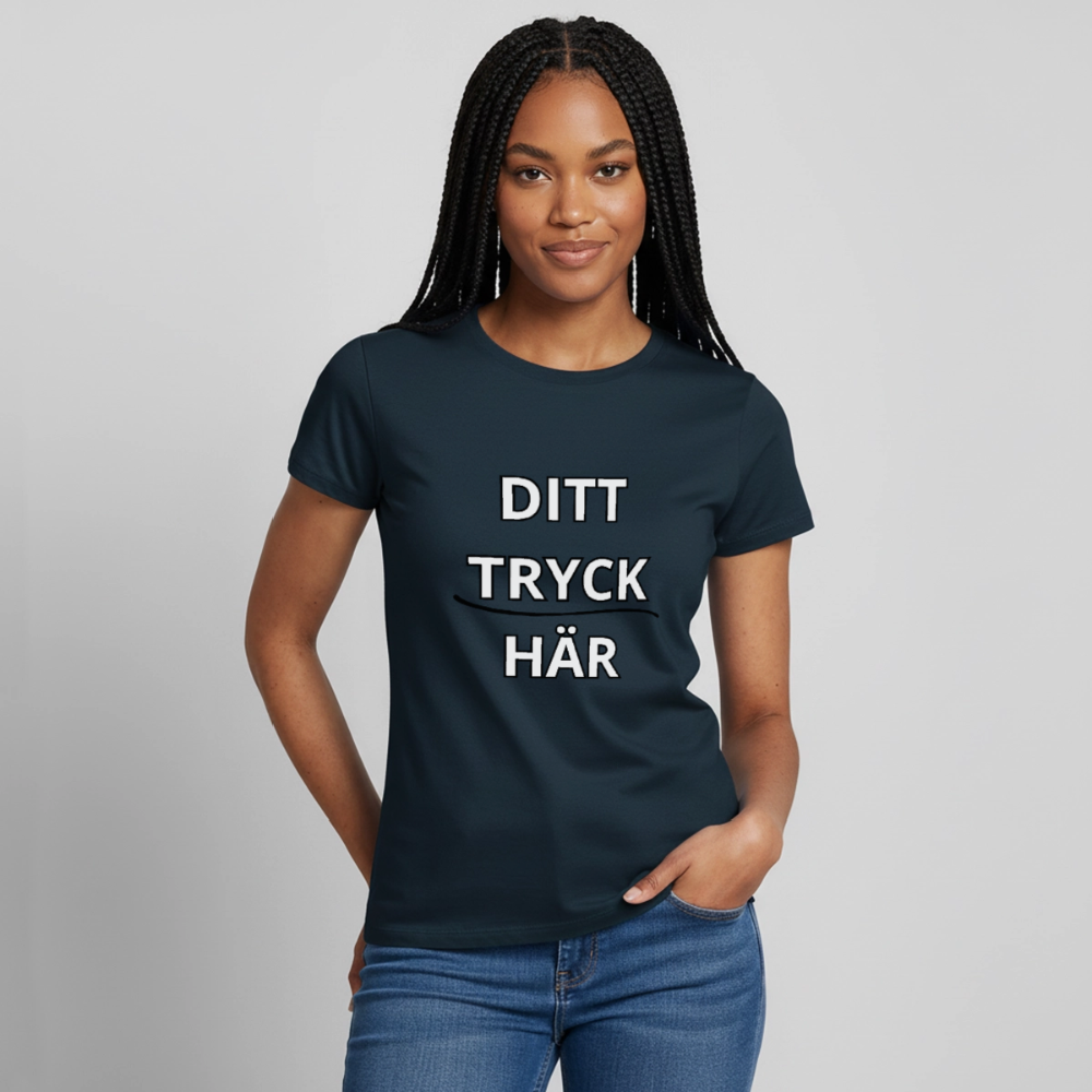T-shirt dam - marinblå