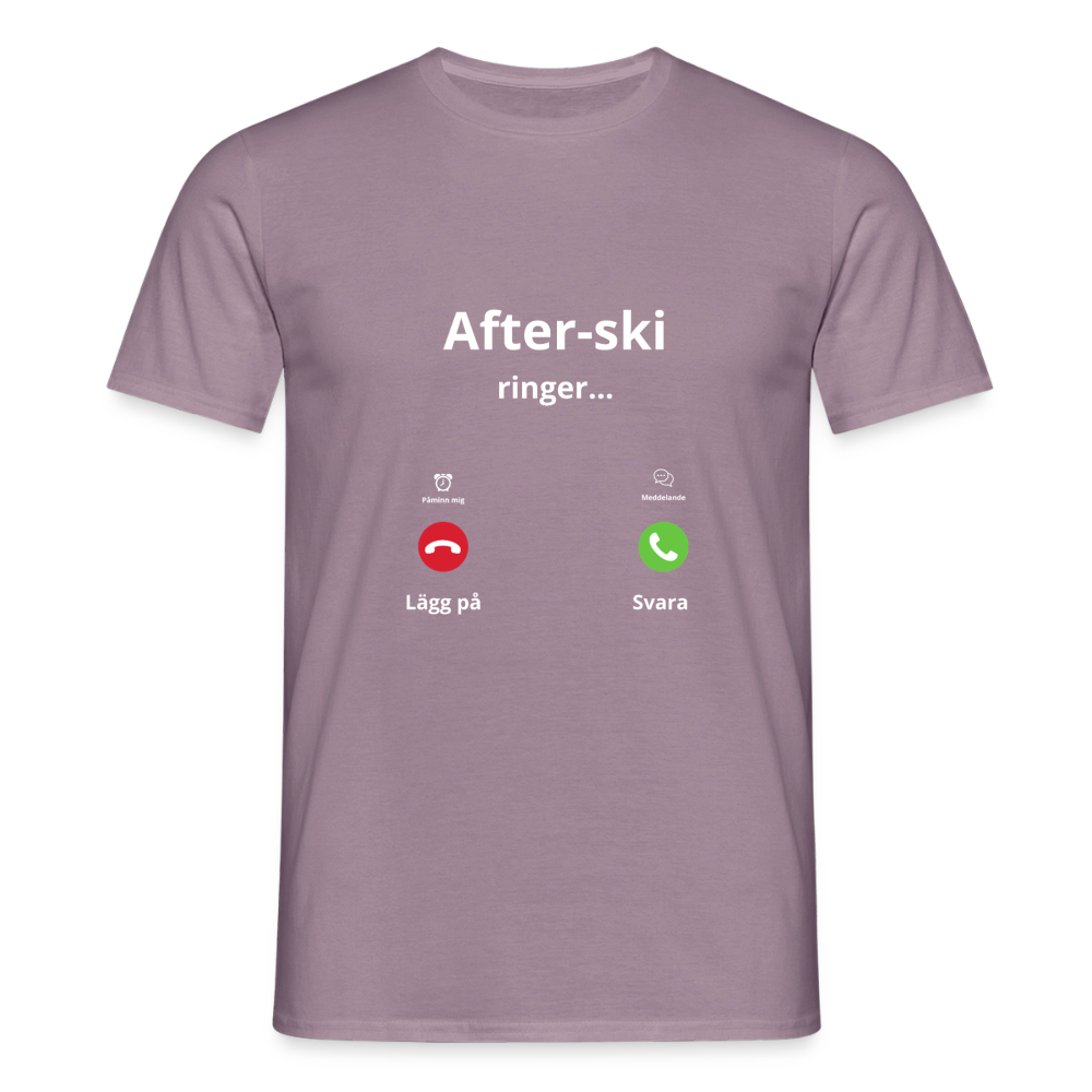 After-ski ringer... T-shirt herr - lilagrå 