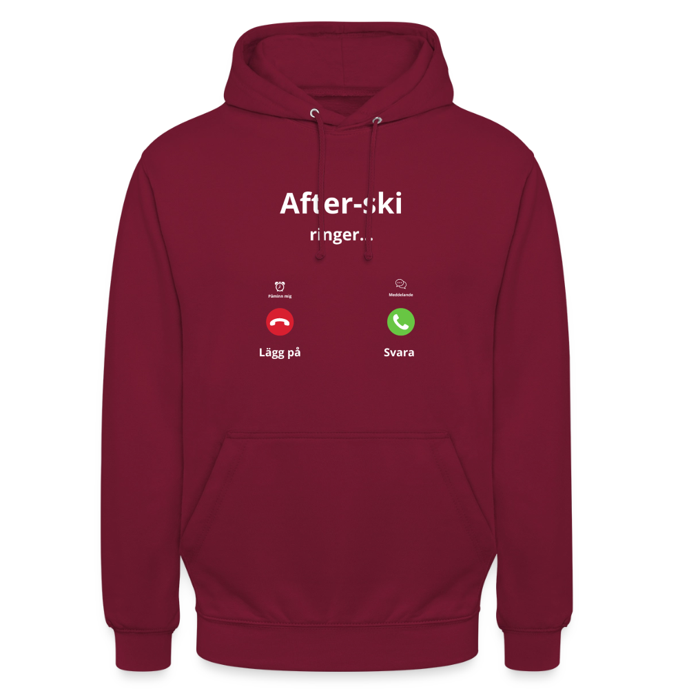 After-ski ringer... Hoodie unisex - bordeaux