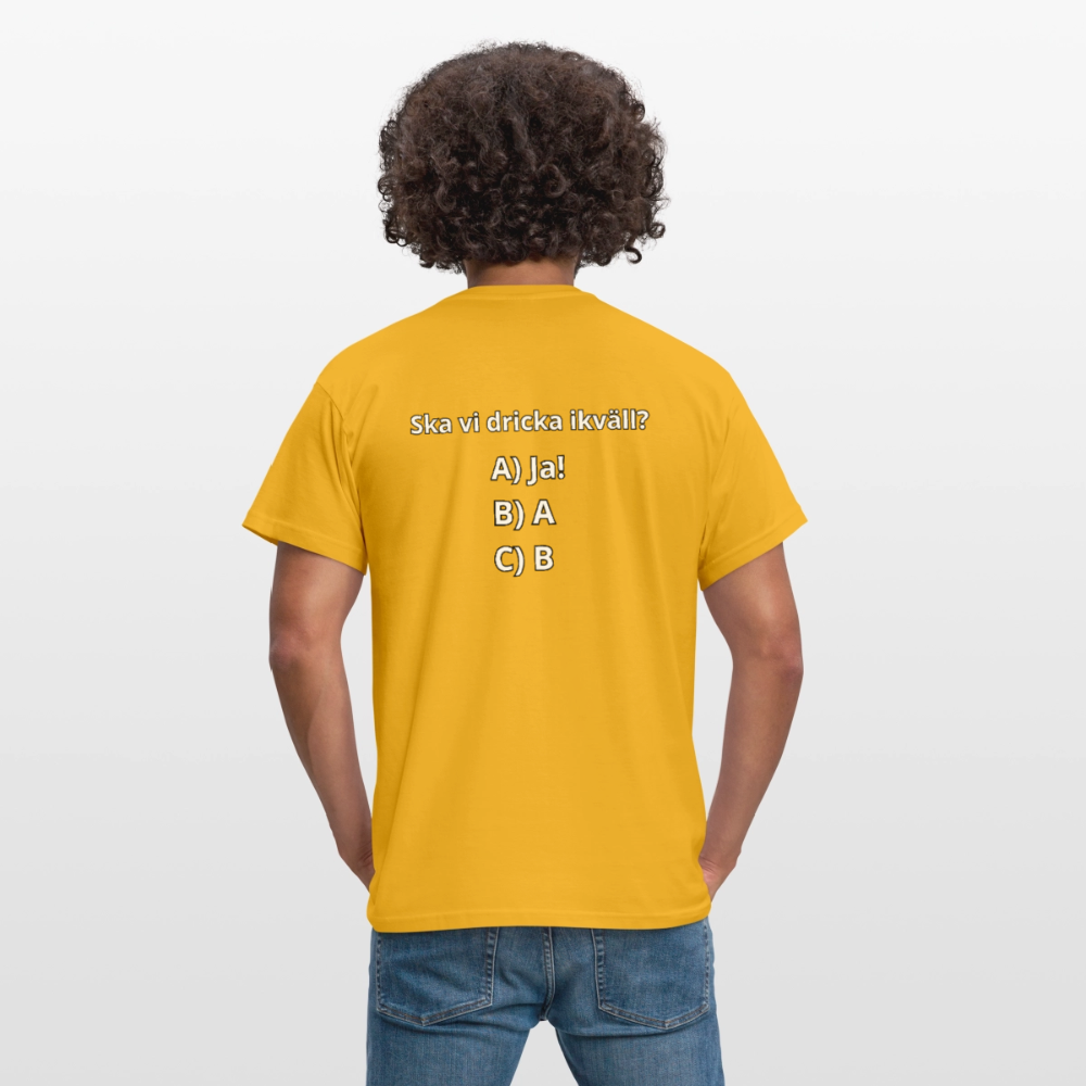 Ska vi dricka ikväll? T-shirt Herr - gul