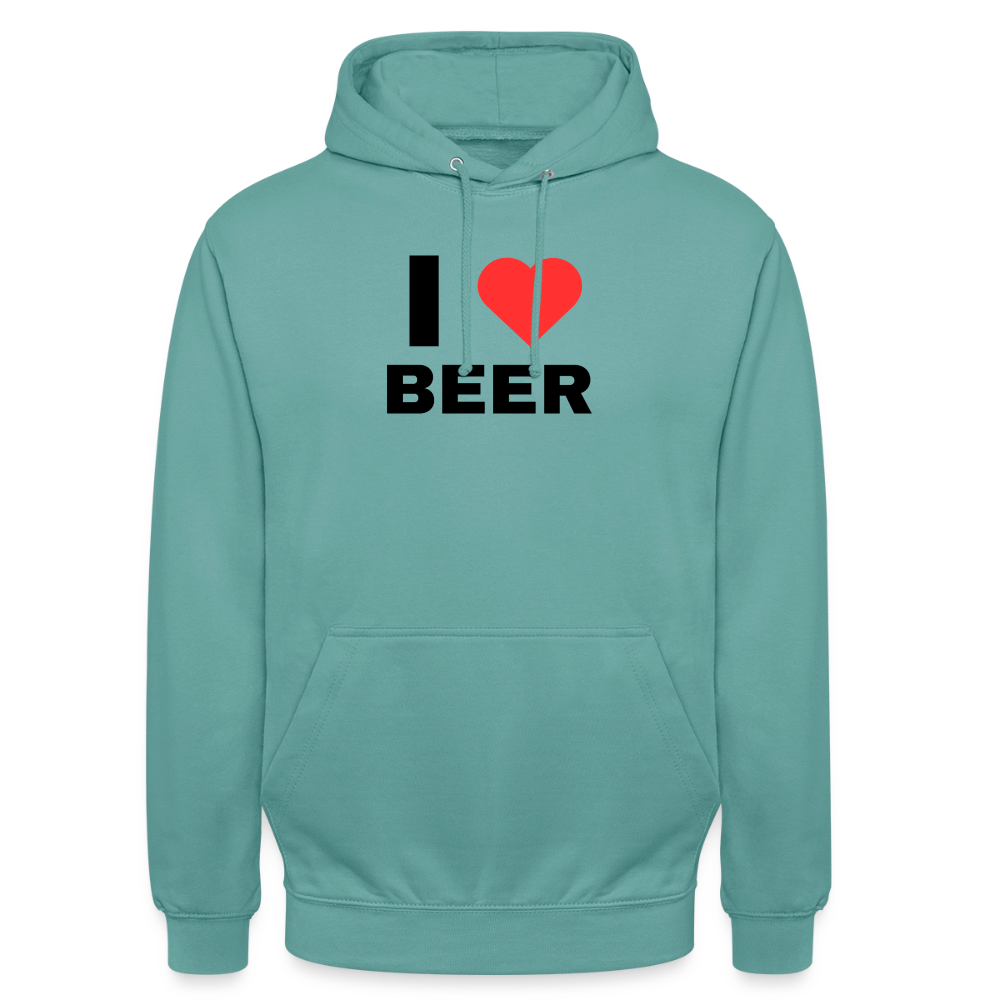 I love beer Hoodie unisex - pastellturkos