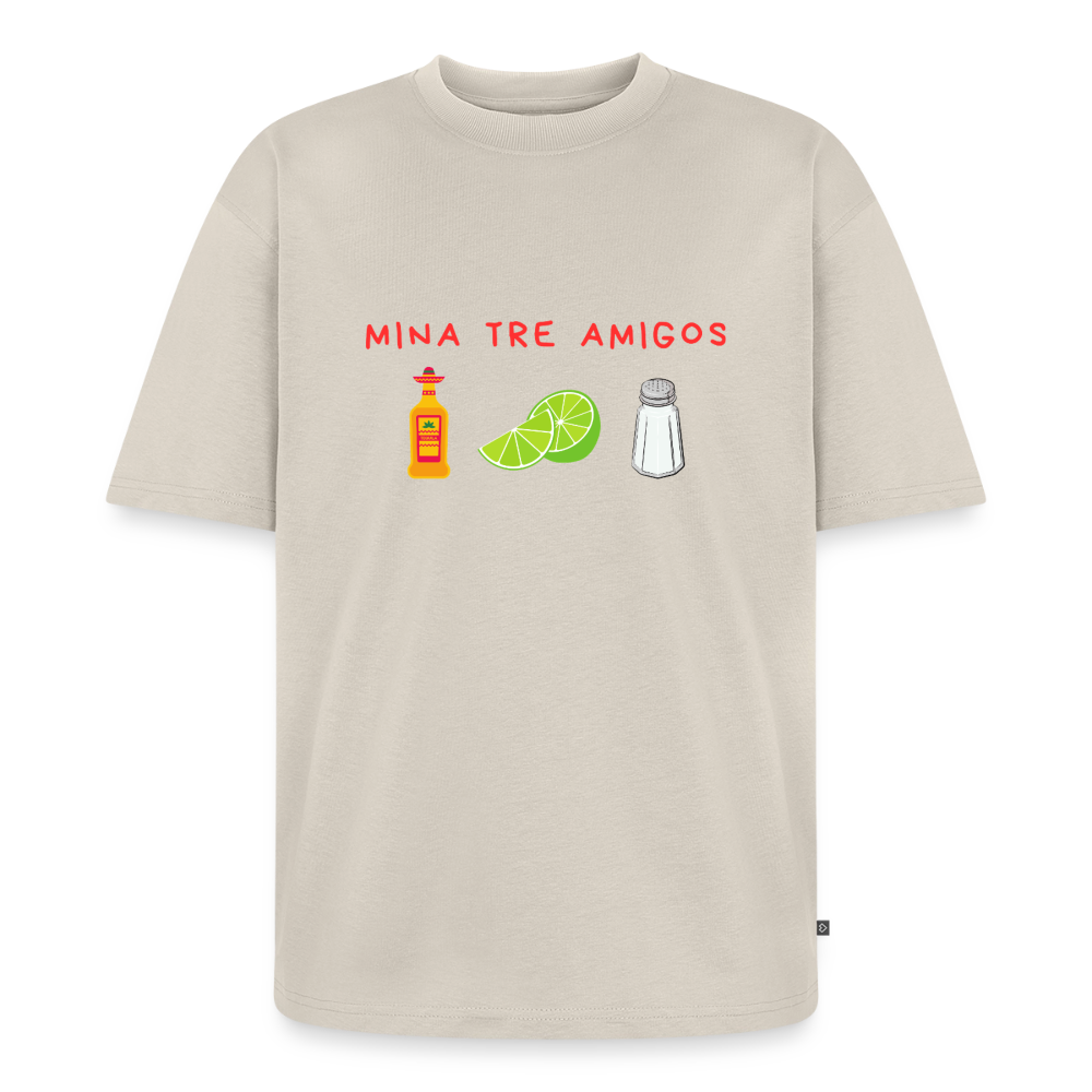 Mina tre amigos oversized premium-T-shirt Unisex - beige