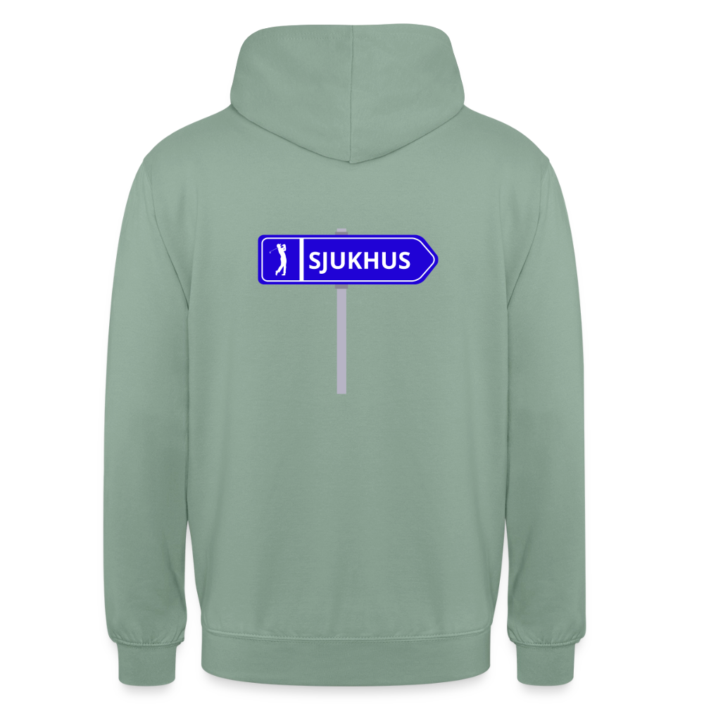 Sjukhus skylt  Hoodie Unisex - grågrön