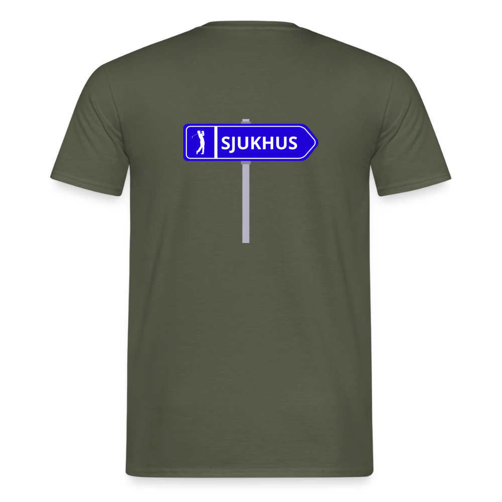 Sjukhus skylt T-shirt herr - Militärgrön