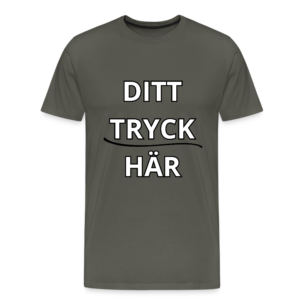 Premium-T-shirt herr - asfalt