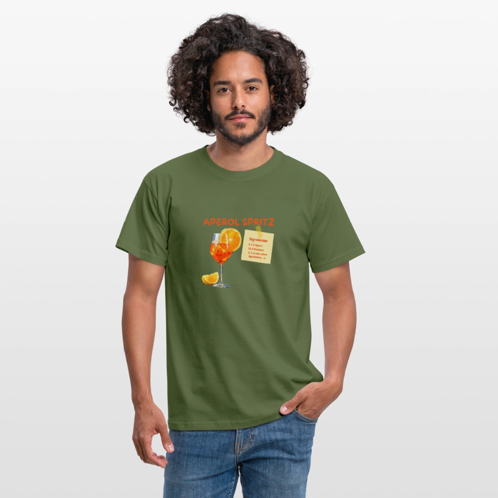 Aperol spritz T-shirt herr - Militärgrön
