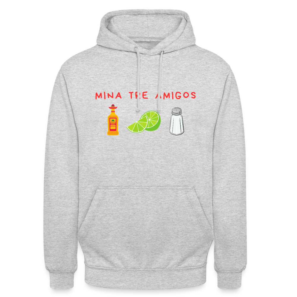 Mina tre amigos Hoodie Unisex - ljusgråmelerad