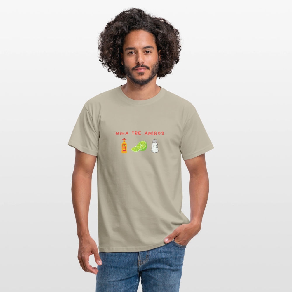 Mina tre amigos T-shirt Herr - sandbeige