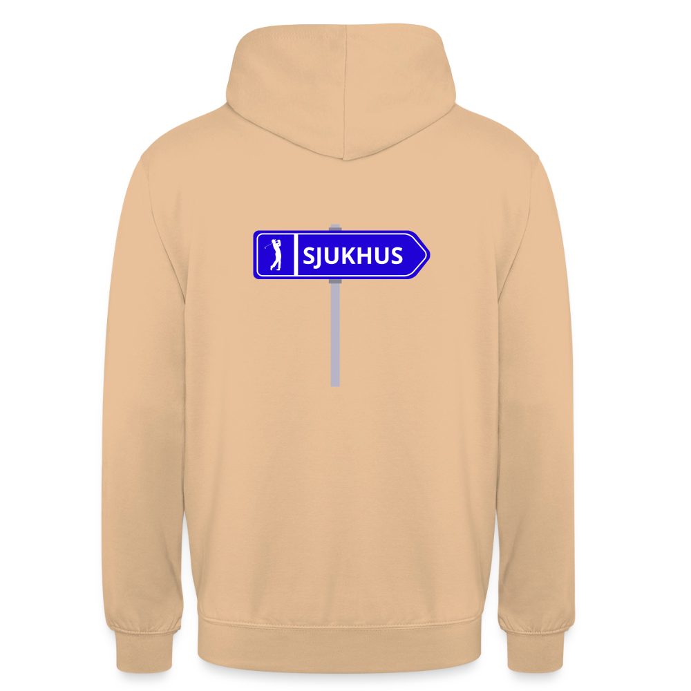 Sjukhus skylt  Hoodie Unisex - persika