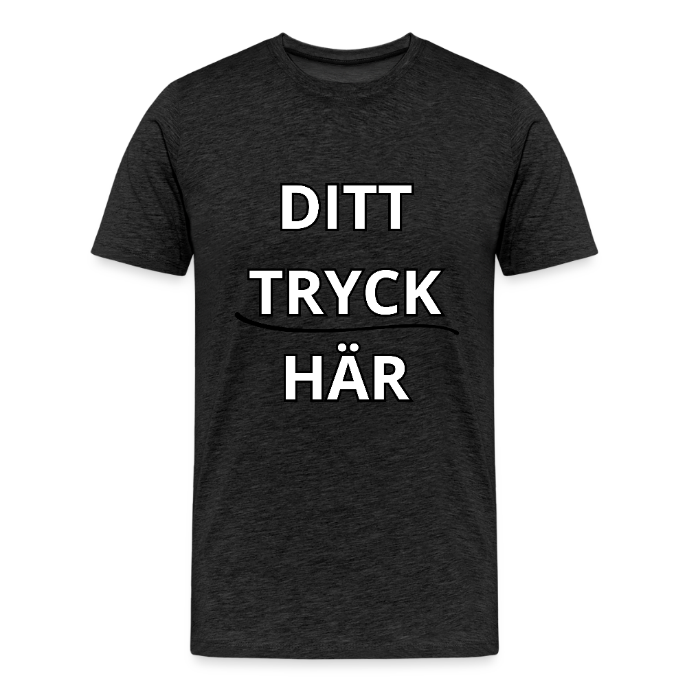 Premium-T-shirt herr - kolgrå