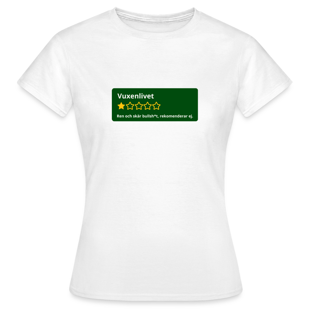 Recension på vuxenlivet T-shirt dam - vit