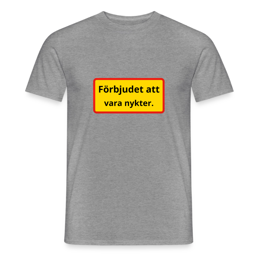 Förbjudet att vara nykter T-shirt Herr - grafitmelerad
