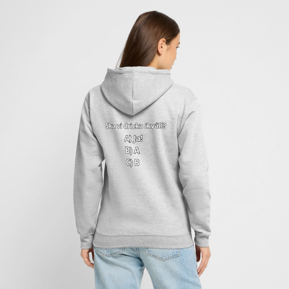 Ska vi dricka ikväll? Luvtröja Unisex - ljusgråmelerad