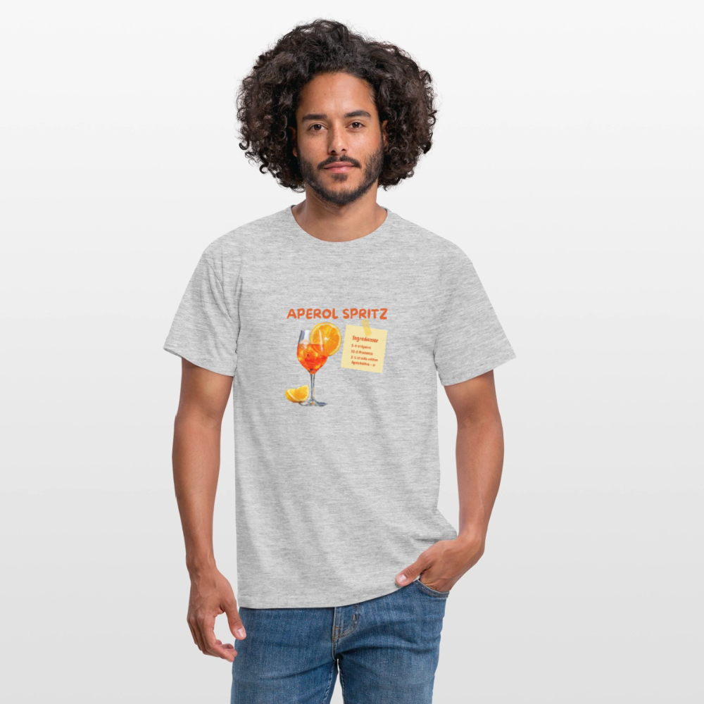 Aperol spritz T-shirt herr - gråmelerad