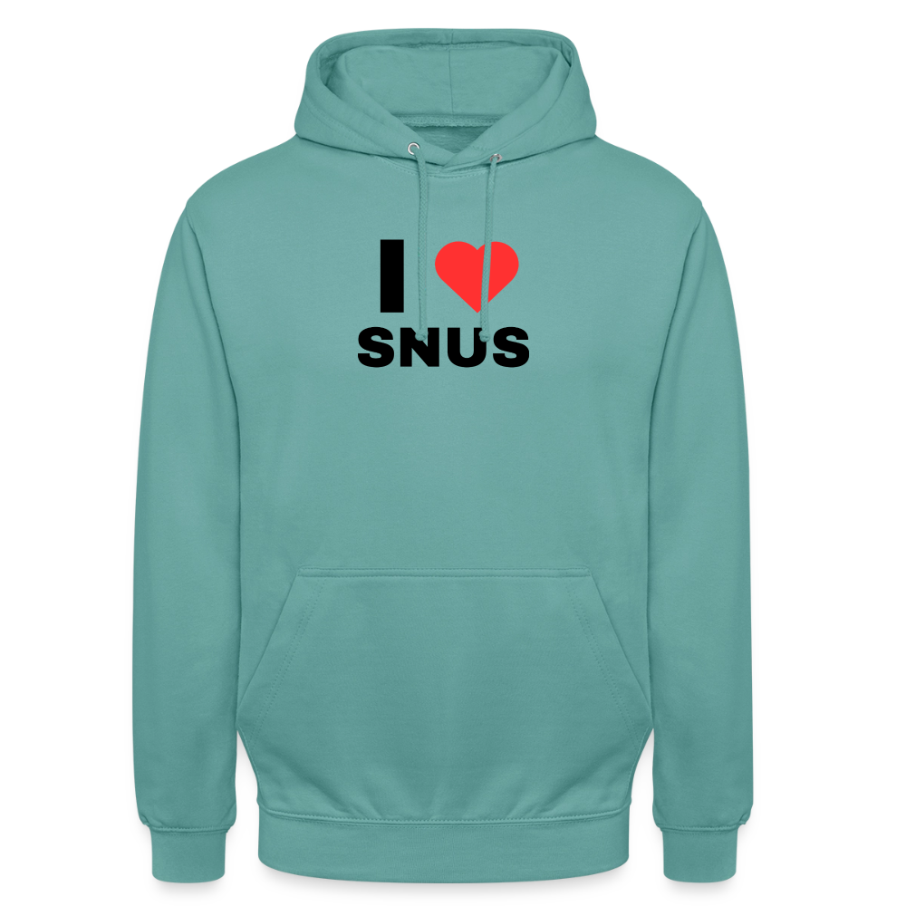 I love snus Hoodie unisex - pastellturkos