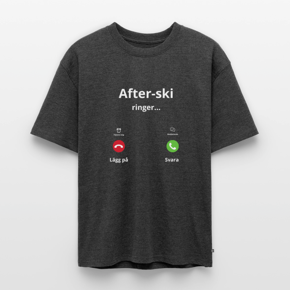 After-ski ringer... oversized premium-T-shirt unisex - antracitmelerad