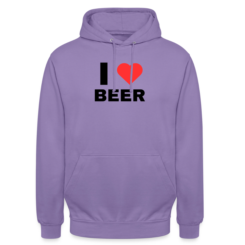 I love beer Hoodie unisex - lavendel