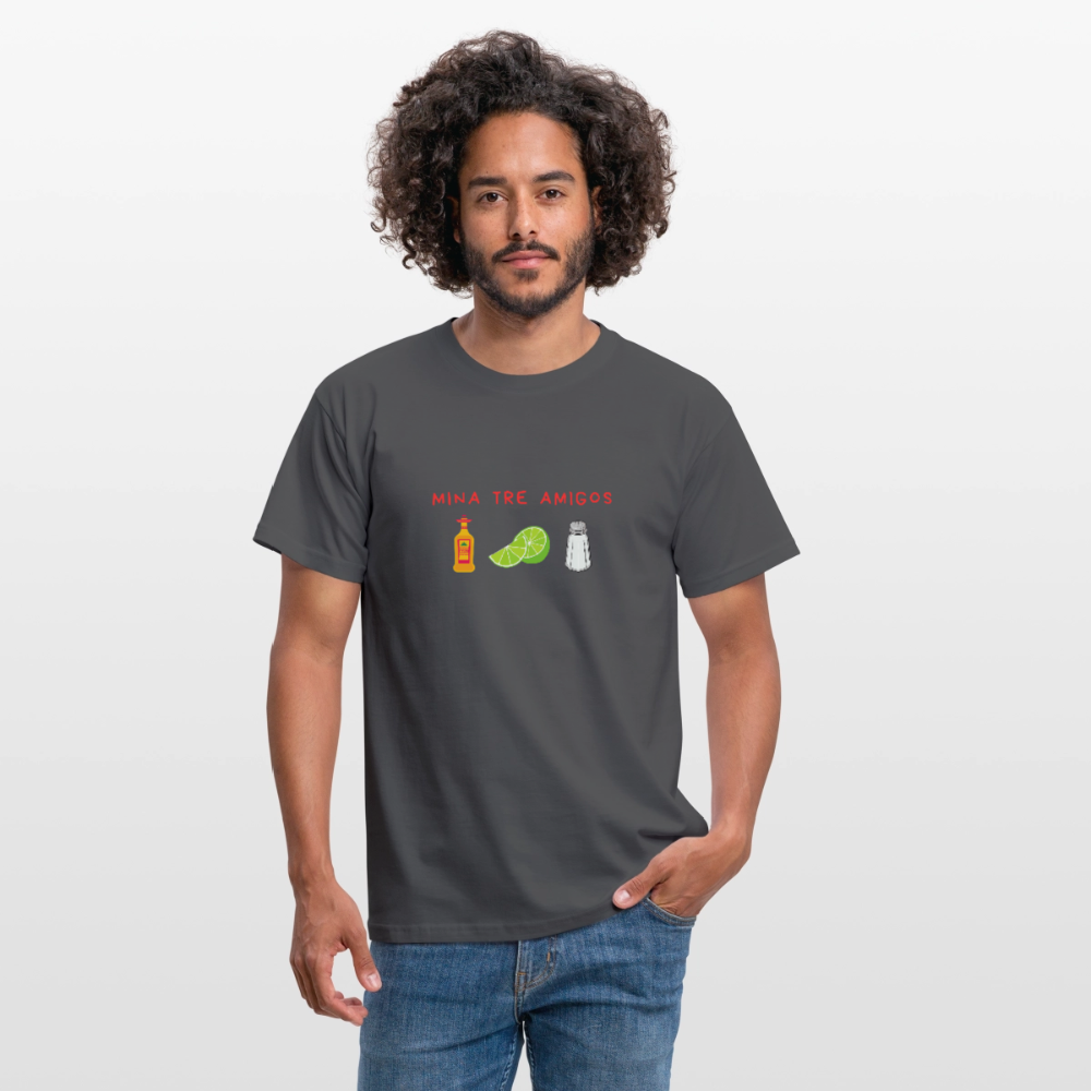 Mina tre amigos T-shirt Herr - kolgrå