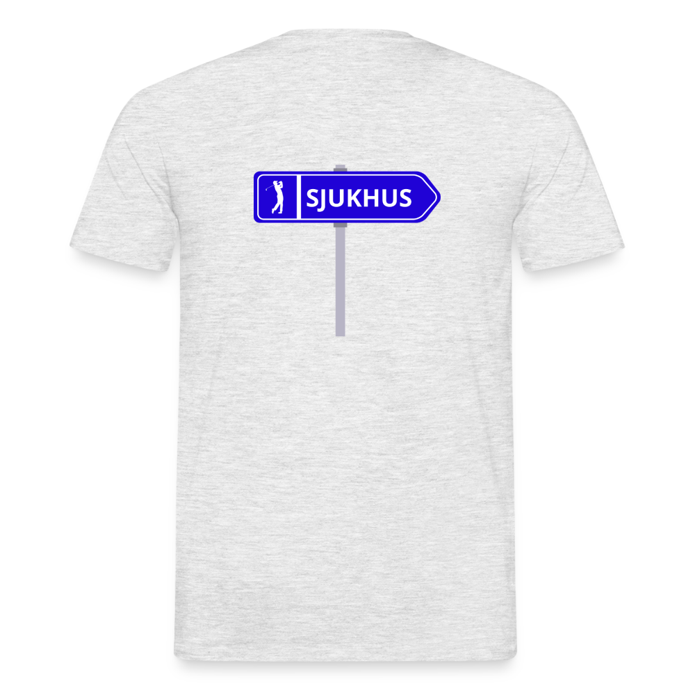 Sjukhus skylt T-shirt herr - gråmelerad