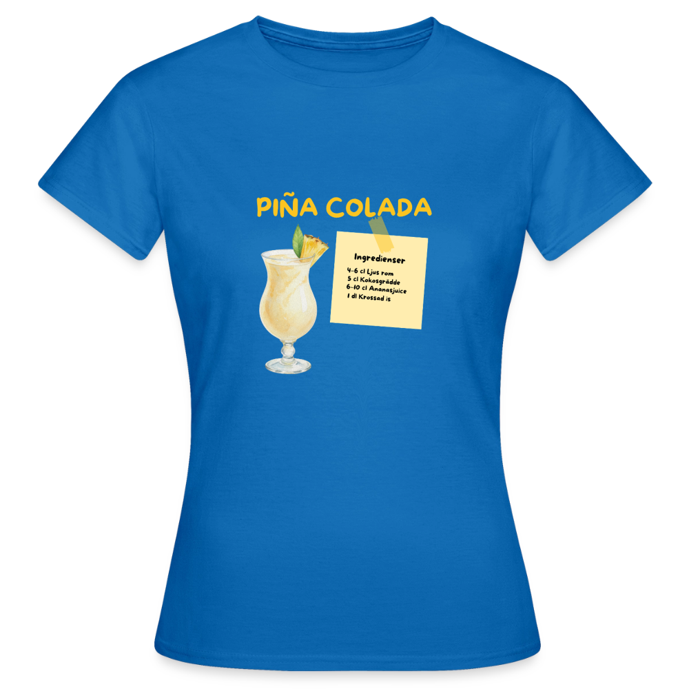 Pina colada T-shirt Dam - royalblå