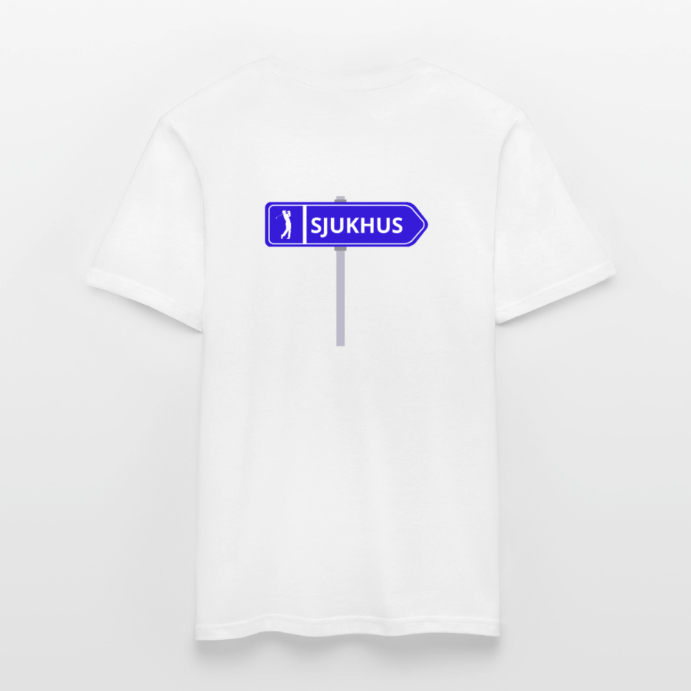 Sjukhus skylt T-shirt herr - vit