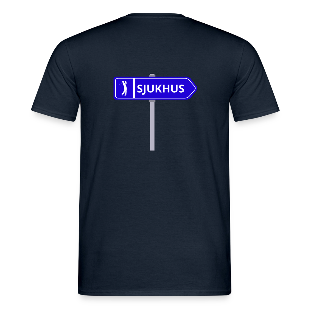 Sjukhus skylt T-shirt herr - marinblå