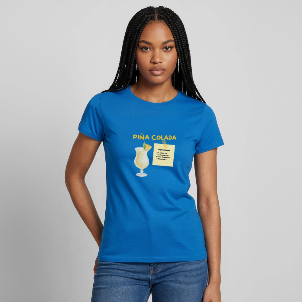 Pina colada T-shirt Dam - royalblå