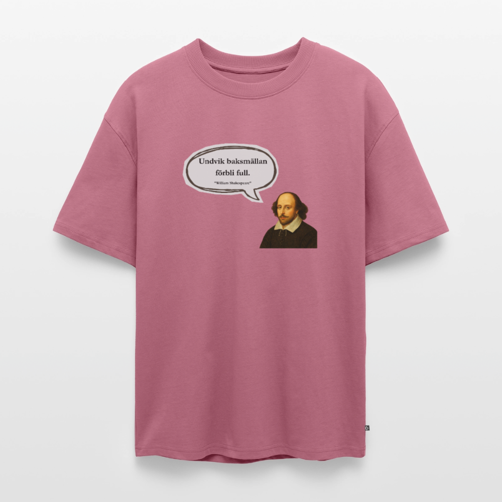 Undvik baksmällan förbli full oversized premium-T-shirt unisex - malvafärgad