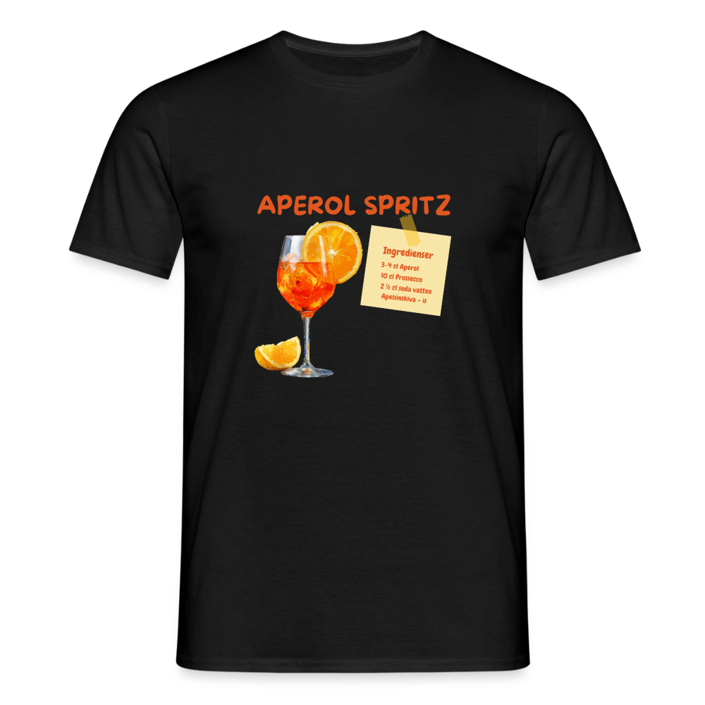 Aperol spritz T-shirt herr - svart