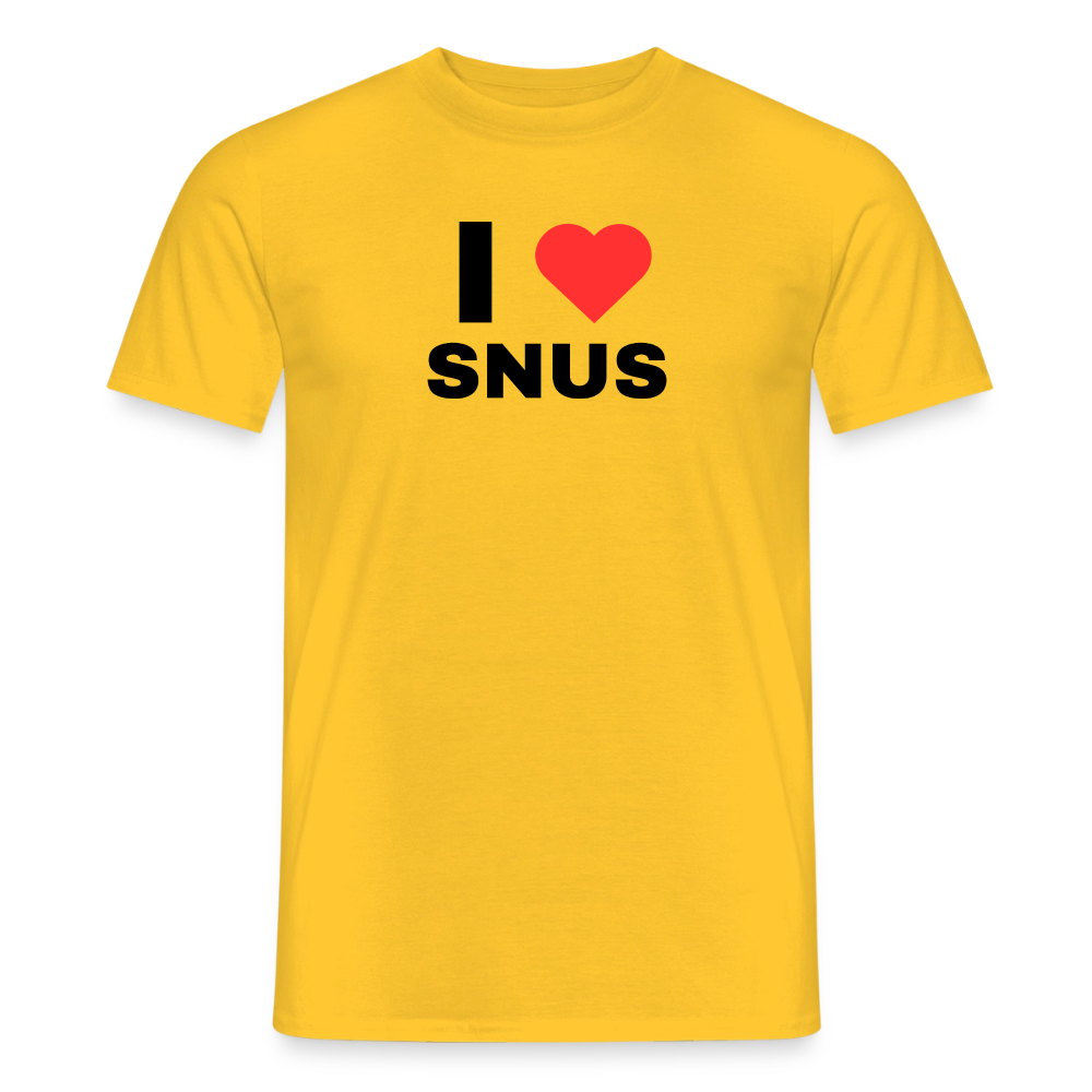 I love snus T-shirt herr - gul