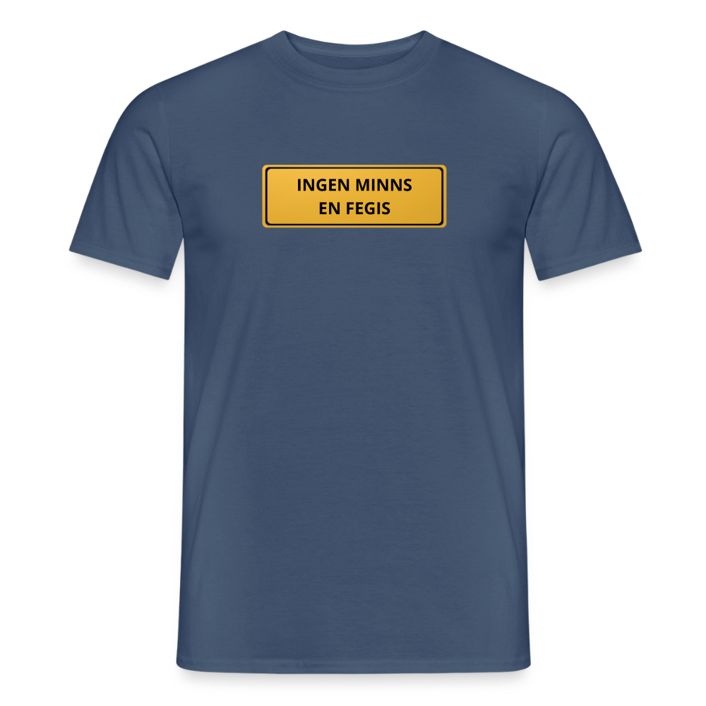Ingen minns en fegis T-shirt herr - mörk denimblå
