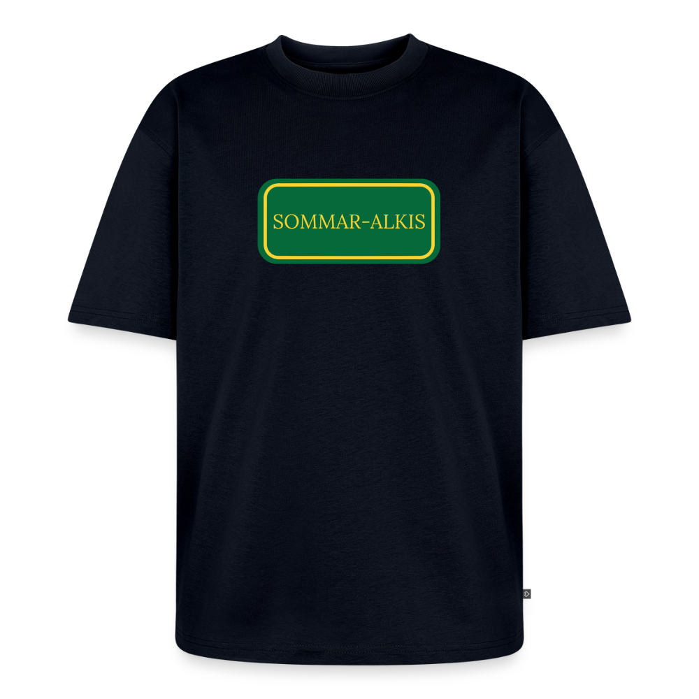 Sommar-alkis Oversized premium-T-shirt unisex - marinblå