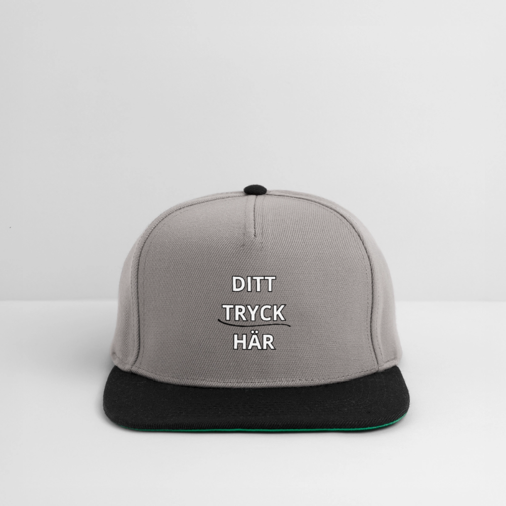 Snapbackkeps - grafitgrå/svart