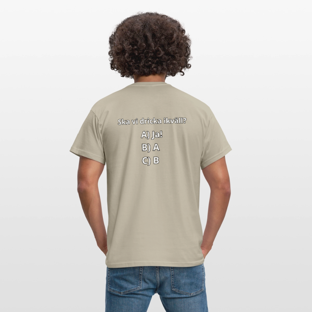 Ska vi dricka ikväll? T-shirt Herr - sandbeige
