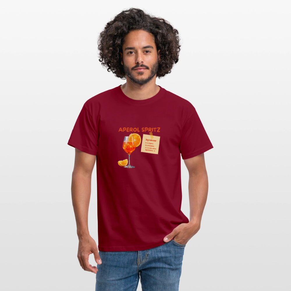 Aperol spritz T-shirt herr - tegelröd