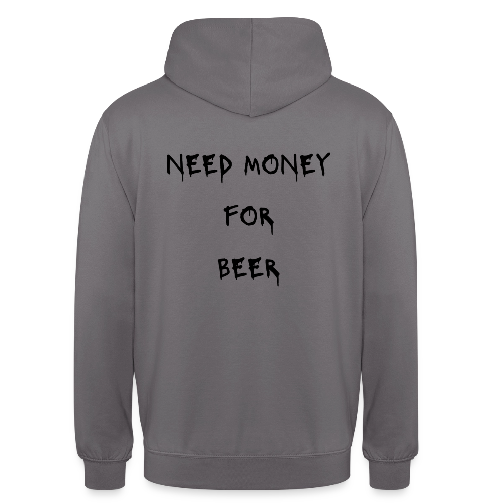 Need money for beeer Hoodie Unisex - mellangrå