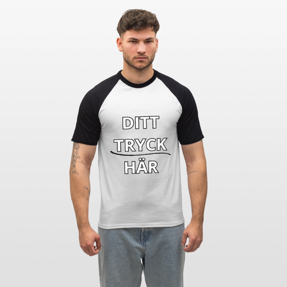 Men’s Baseball T-Shirt - vit/svart