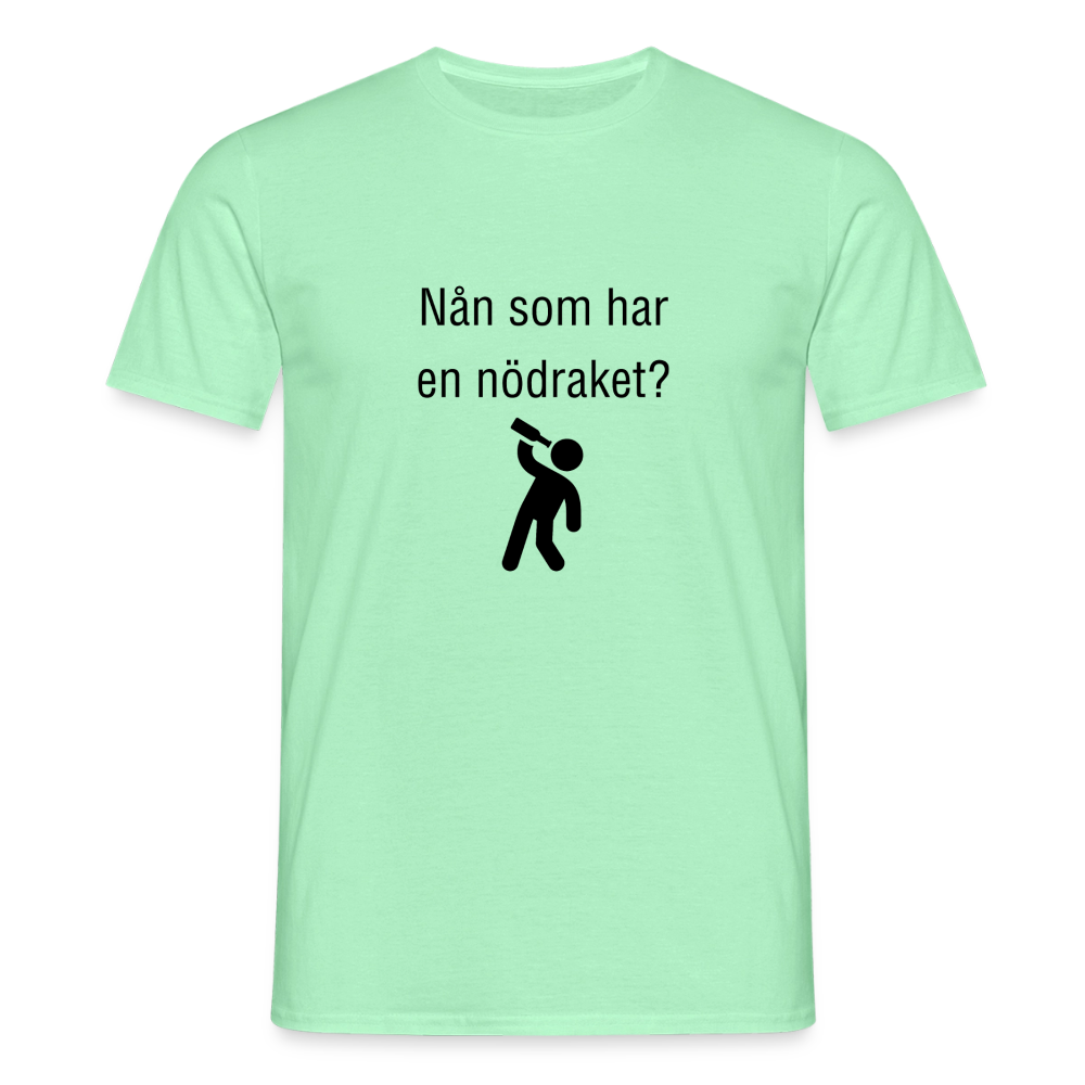 Nån som har en nödraket? T-shirt herr - mintgrøn