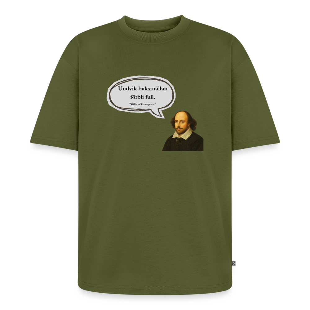 Undvik baksmällan förbli full oversized premium-T-shirt unisex - kaki